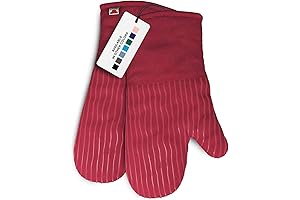 Heat-Resistant Oven Mitts: Blazing Red Protection for Your Hands