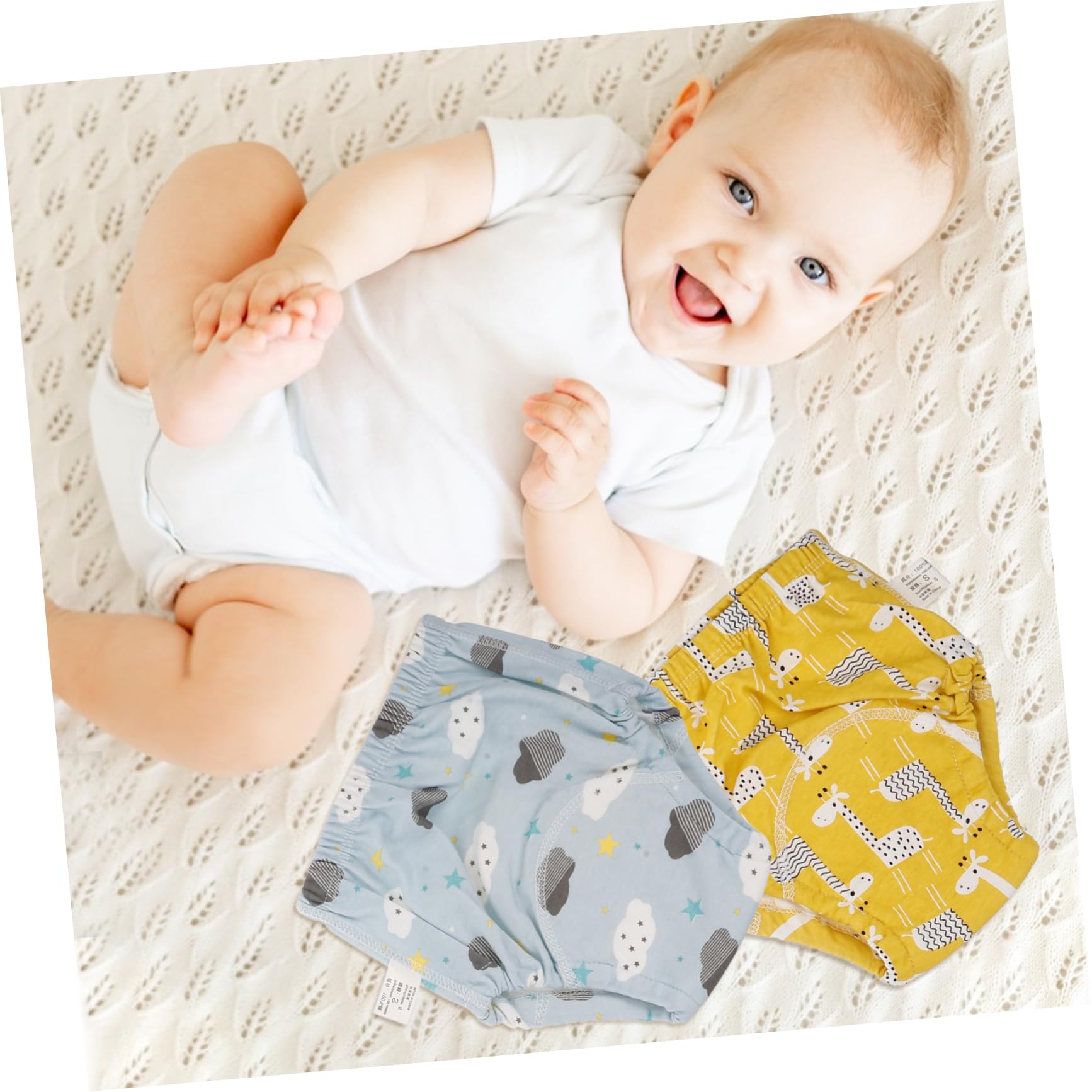 6 Stück-pack Wiederverwendbare Babywindelhosen aus Baumwolle Auslaufsicher Waschbar für 0-9kg Töpfchentraining für Babys