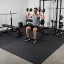 EASY HOME Interlocking Gym Mats for Floor, Home Rubber Workout Mat, EVA Foam Exercise Mat- 60x60cm - 12mm Thick, Black (Pack of 12-48 Square Foot) gallery image