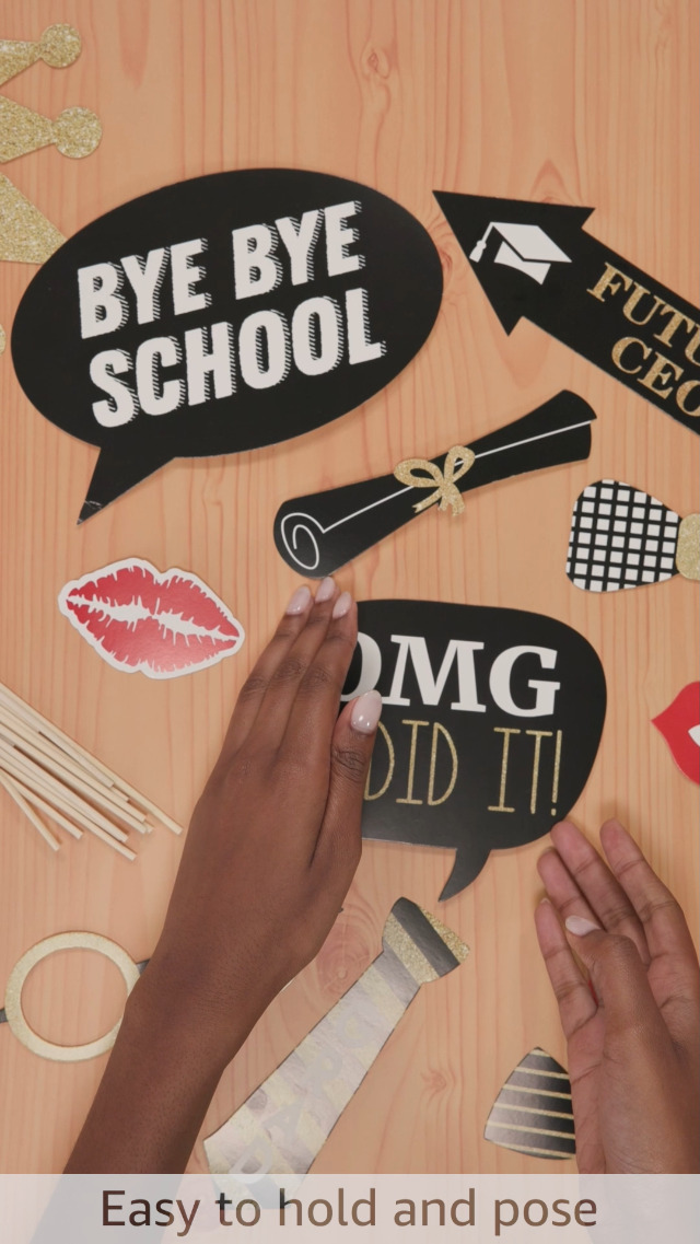 Graduation Party Activities 36 Pcs Graduation Photo Booth Props - Class ...