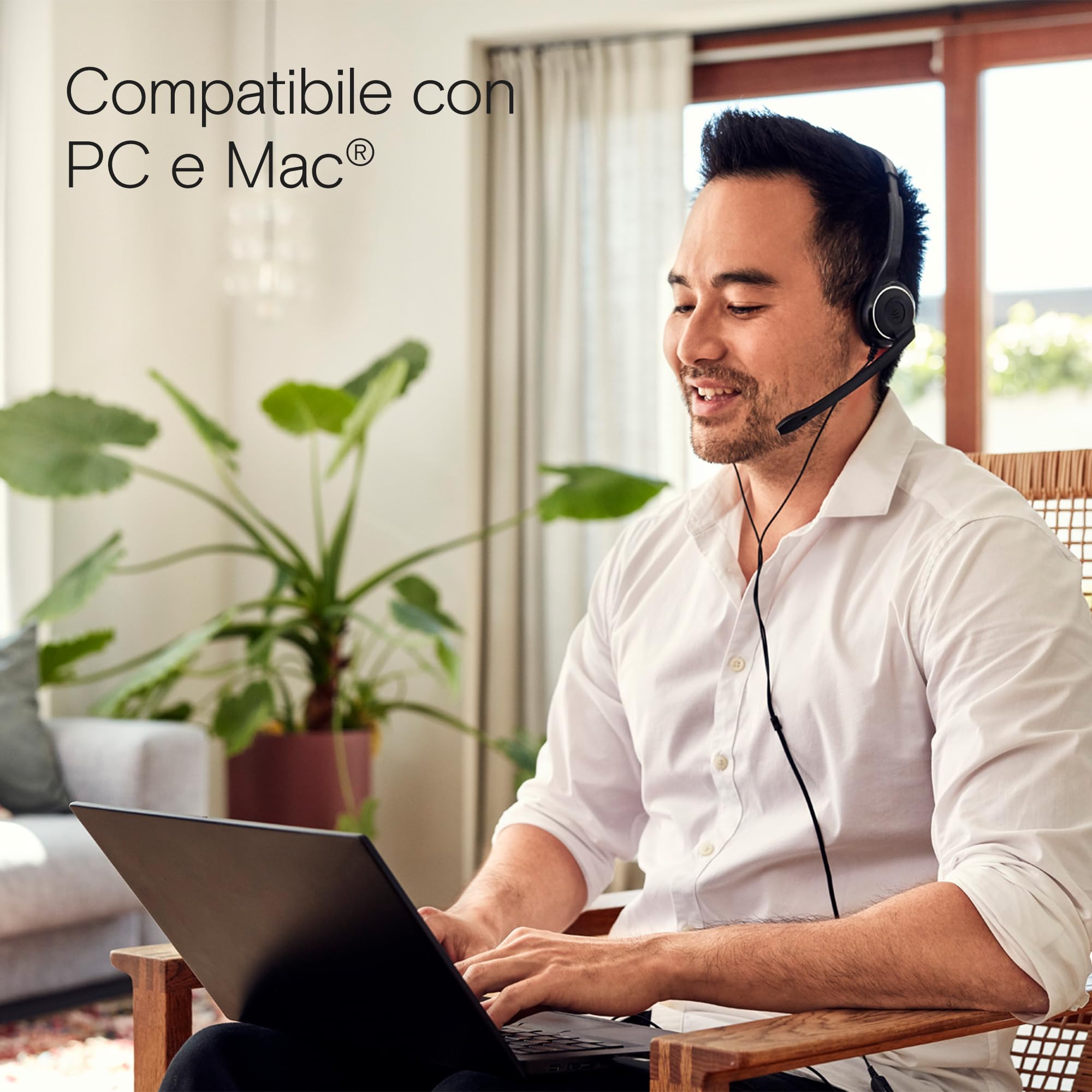 EPOS PC8 USB Cuffie Stereo per PC Mac Auricolari Cablati On Ear con Microfono Noise-Cancelling, Connessione USB, Controllo Volume e Muto In-Line, Leggeri, Ottimi per Business, Chiamate