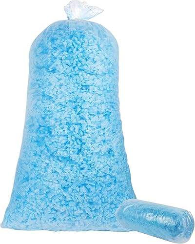 DR.DUDU Espuma de relleno de puf de 2.5 libras, relleno de espuma viscoelástica de gel triturado, espuma de relleno de almohada suave y cómoda de