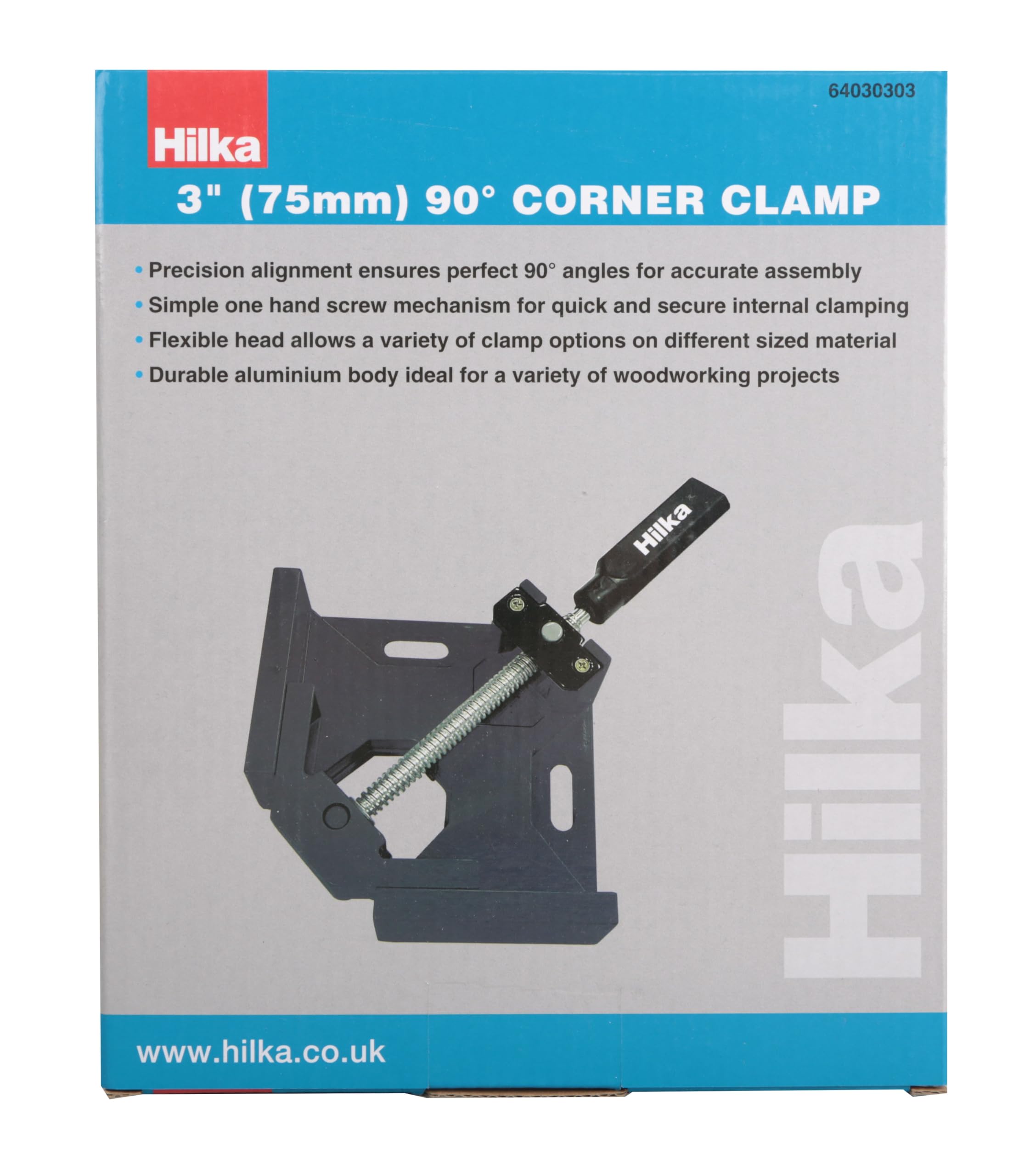 Hilka 64030303 3" (75mm) 90° Corner Clamp - Image 2