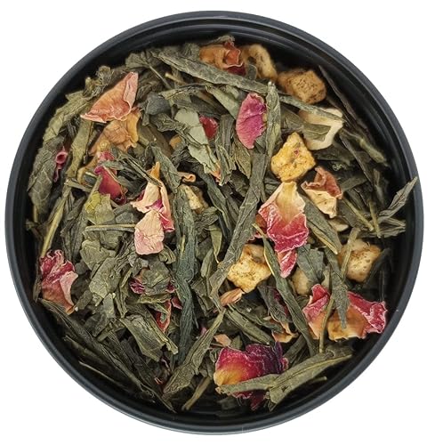 Miniatura 2 de Tea Whisker Té verde de hojas sueltas de rosa de lichi (4 oz)