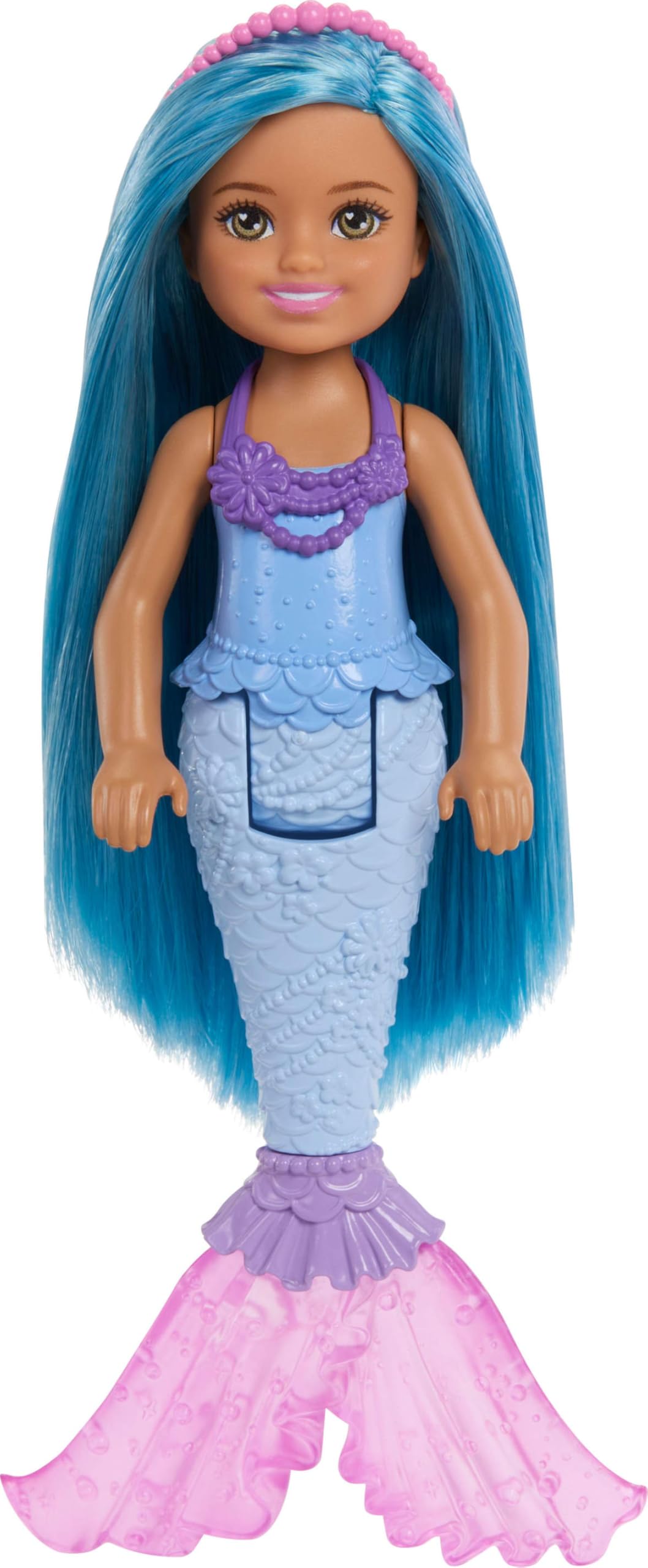 Barbie Chelsea Mermaid Small Doll with Blue Hair & Removable Hair Accessory, 6" Toy