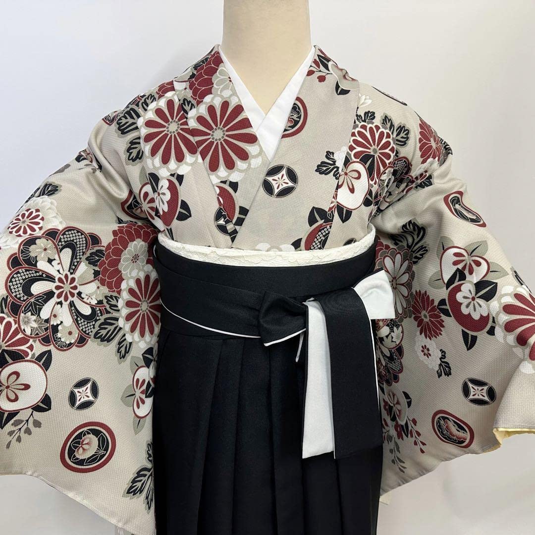 Amazon.co.jp: 卒業袴セット 二尺袖着物 バイカラー袴 2点セット 袴  