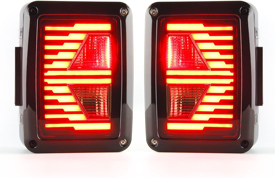 SKTYANTS LED Rear Tail Light Tail Lamp Replacement brake drive running reverse signal light for Je-ep Wr-angler 2007-2016(2 pcs)