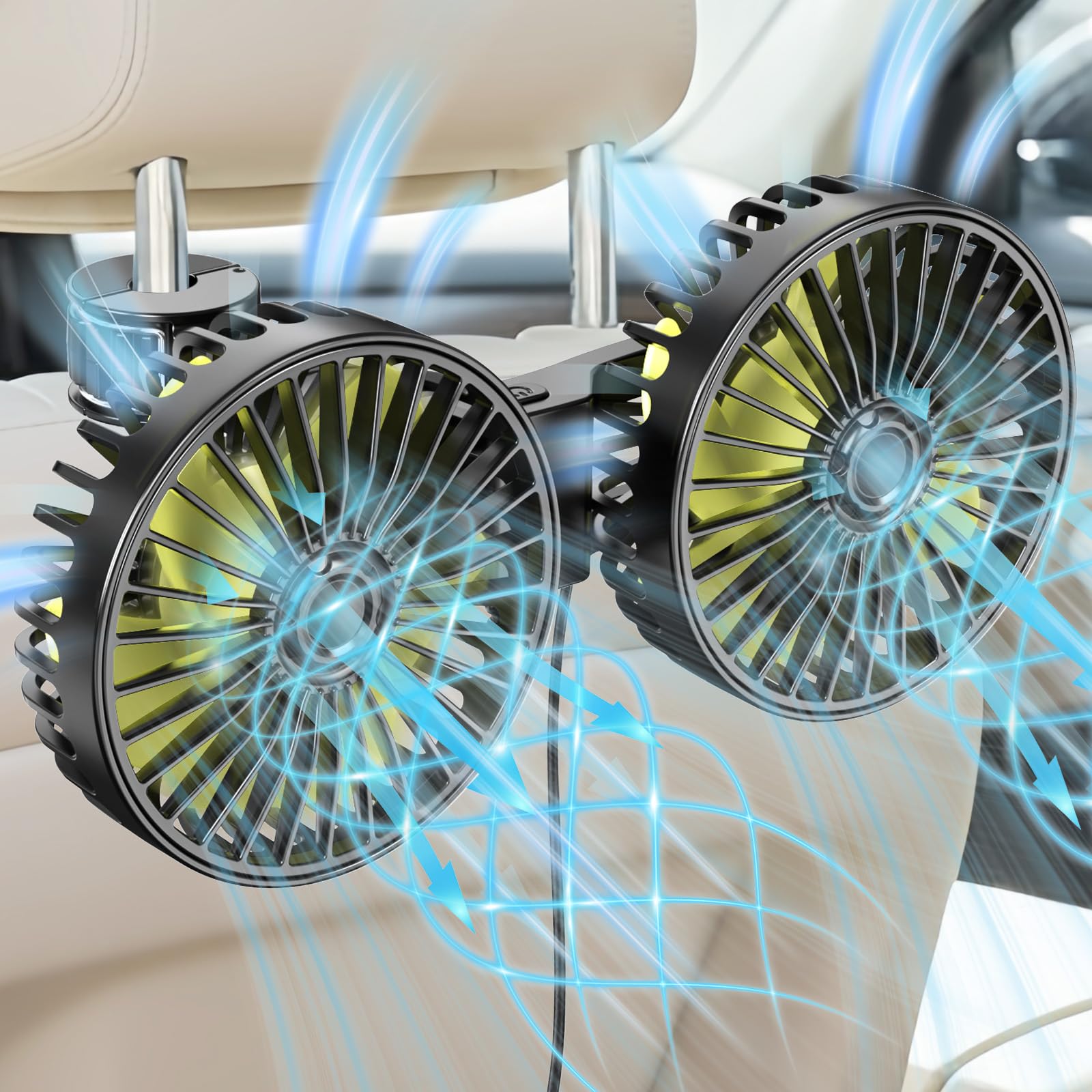 HUENLYEL Car Backseat Fan
