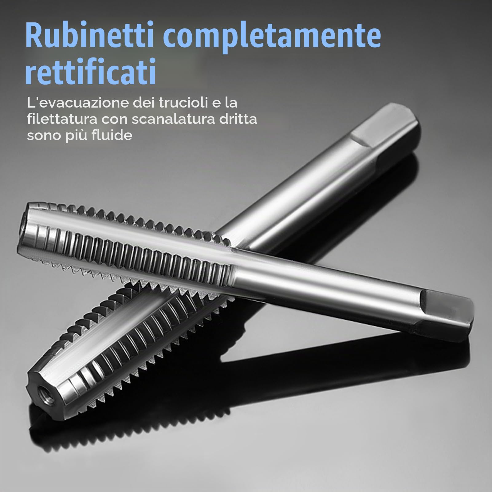 Set di 110 Filiere Maschio e Filiera Matrici M2-M18, Set Maschi e Filiere in Acciaio al Tungsteno Maschi e Filiere con chiave inglese