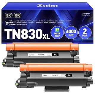 TN830XL Black Compatible Toner Cartridge 2-Pack High Yield Replacement for Brother TN830xl TN830 to use with HL-L2460DW DCP-L2640DW HL-L2480DW HL-L2400D HL-L2405W MFC-L2820DW MFC-L2900DW Printer Ink - Amazon product rated Grade A