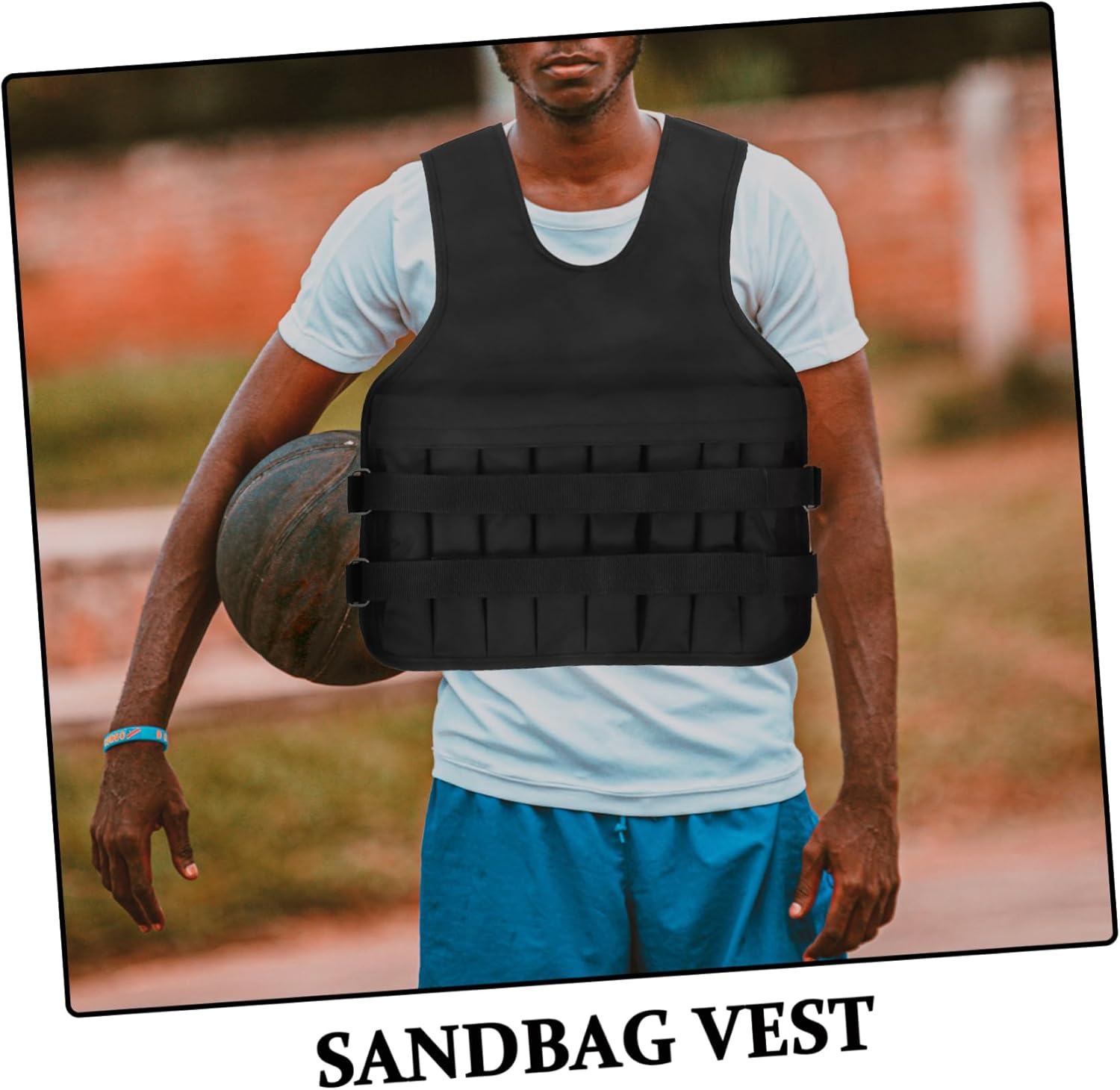 Weighted Vest for Strength Training Adjustable Fitness Vest for Men and Women 10kg Capacity Breathable Material for Running and Gym Workouts