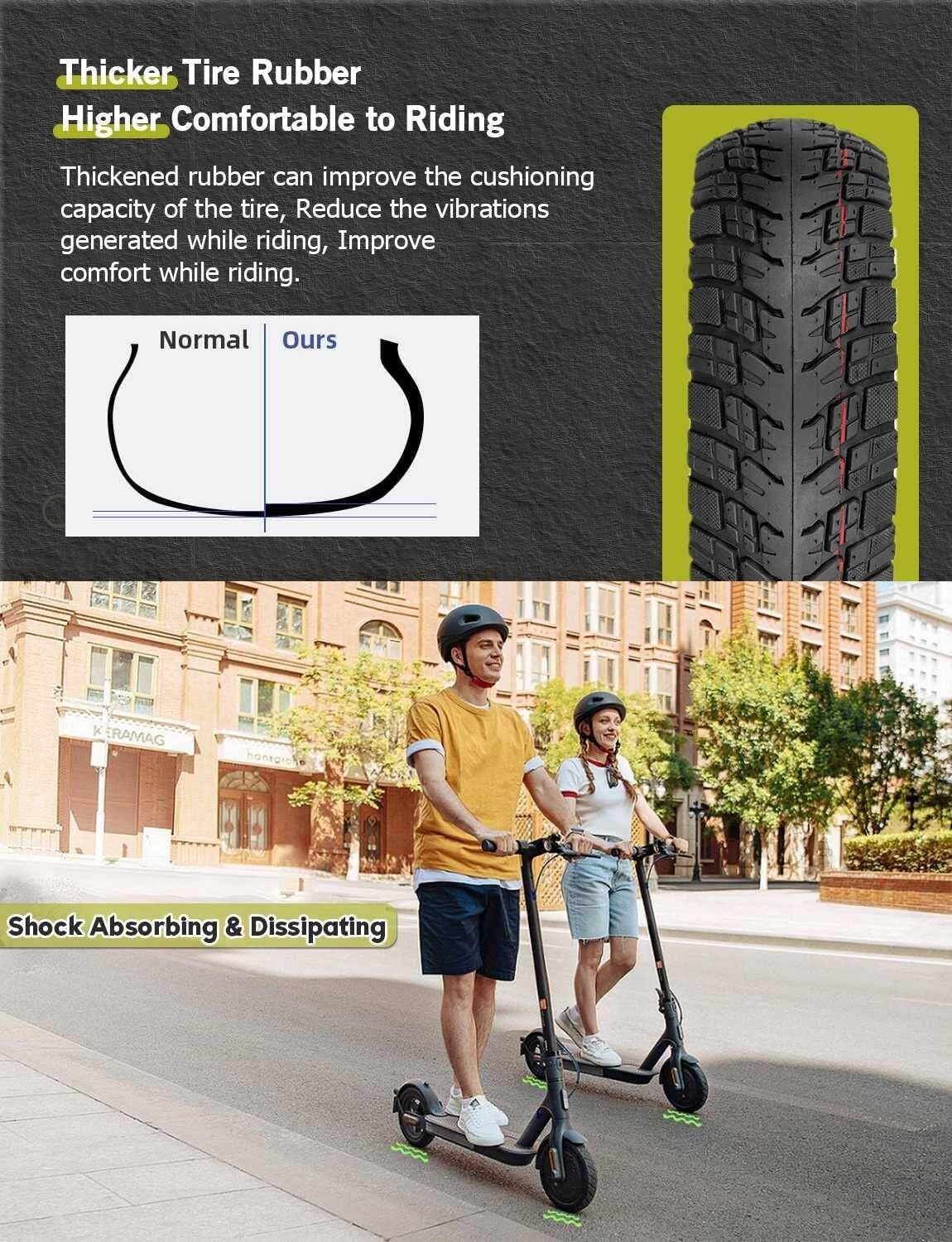 8,5X3 Pneu pour Trottinette Tout-Terrain avec Chambre À Air Pneumatique 8,5 X 3 Pneu de 8,5 Pouces Gonflé pour Autres Modèles de Remplacement de Roue pour Trottinettes