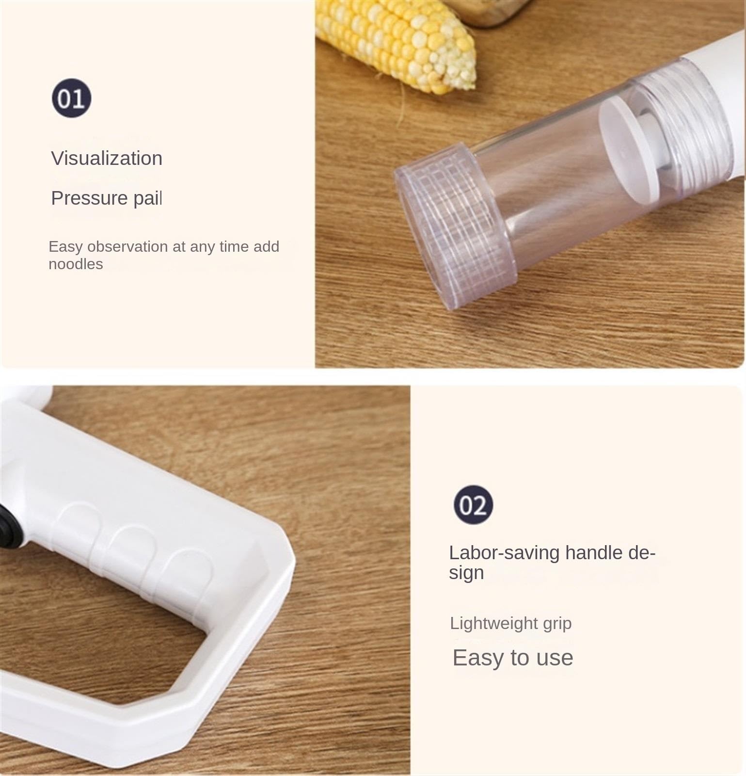 Máquina de Pasta Fresca Máquina Eléctrica Para Hacer Pasta Portátil Para Fideos De Plástico Para Para Uso Doméstico Viajes y Picnics