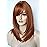 Short Copper Wigs for Women Mid length Wigs for white women Layered wig with bangs Synthetic wig for white Women