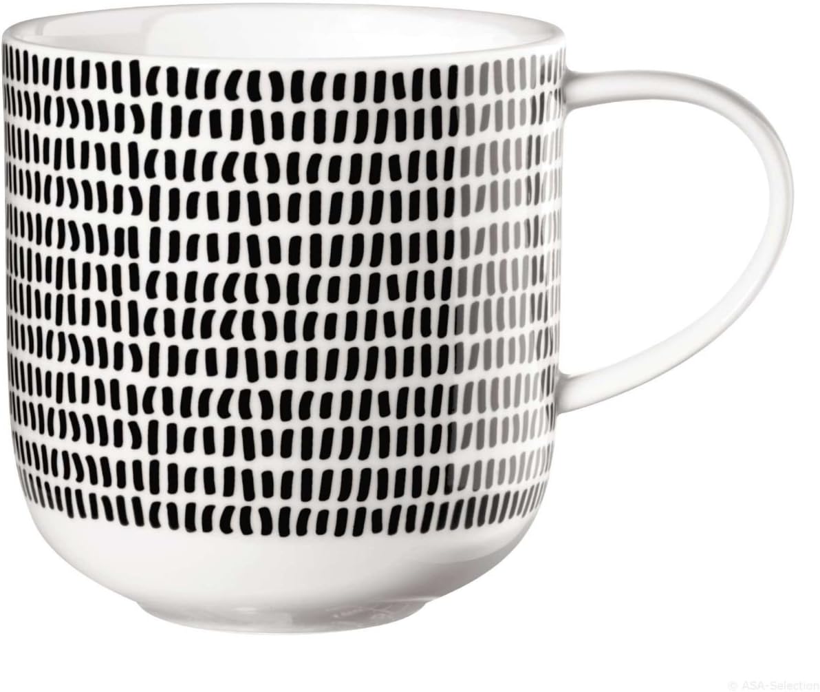 ASA Coppa Mug, Coffee Mug, Coffee Cup, Fine Bone China, Black / White, 19115014