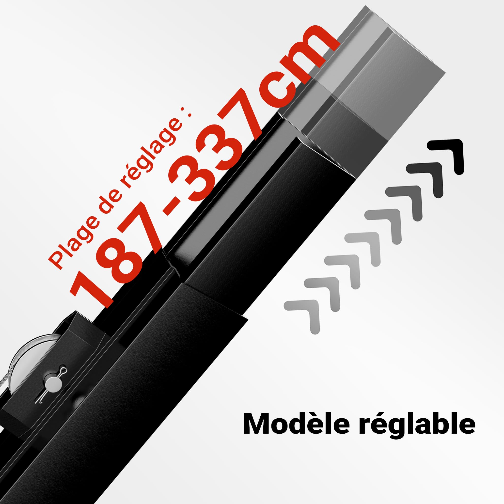 Wiltec Extension rallonge 140 cm pour Lève plaques de plâtre XXL, Lève panneaux - Lève-plaque Monte panneau Aide montage Plaquisterie Construction - noir