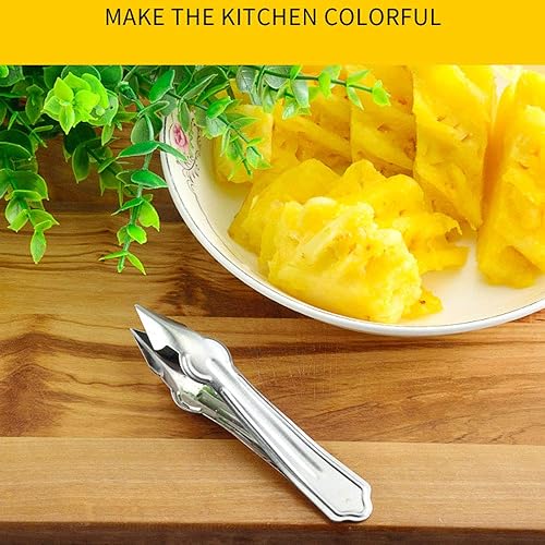 Miniatura 4 de AIYAYI Práctico cortador de acero inoxidable, pelador de ojos de piña, herramientas de cocina, cuchillo de pelado, cuchillo de cepillado de