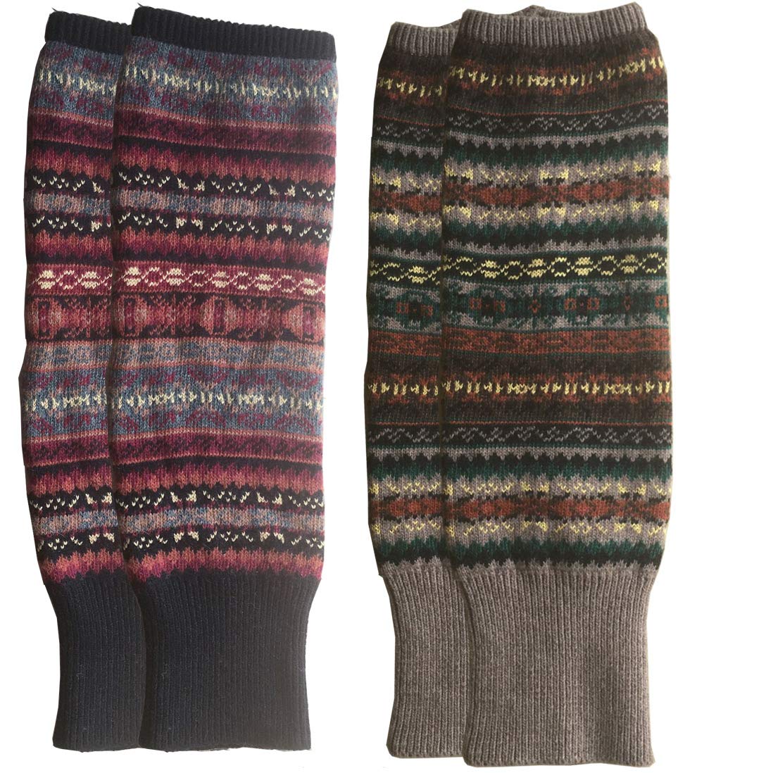 Wool Leg Warmers for Women Set of 2 Wool Knit Leg Warmer Boot Warmer