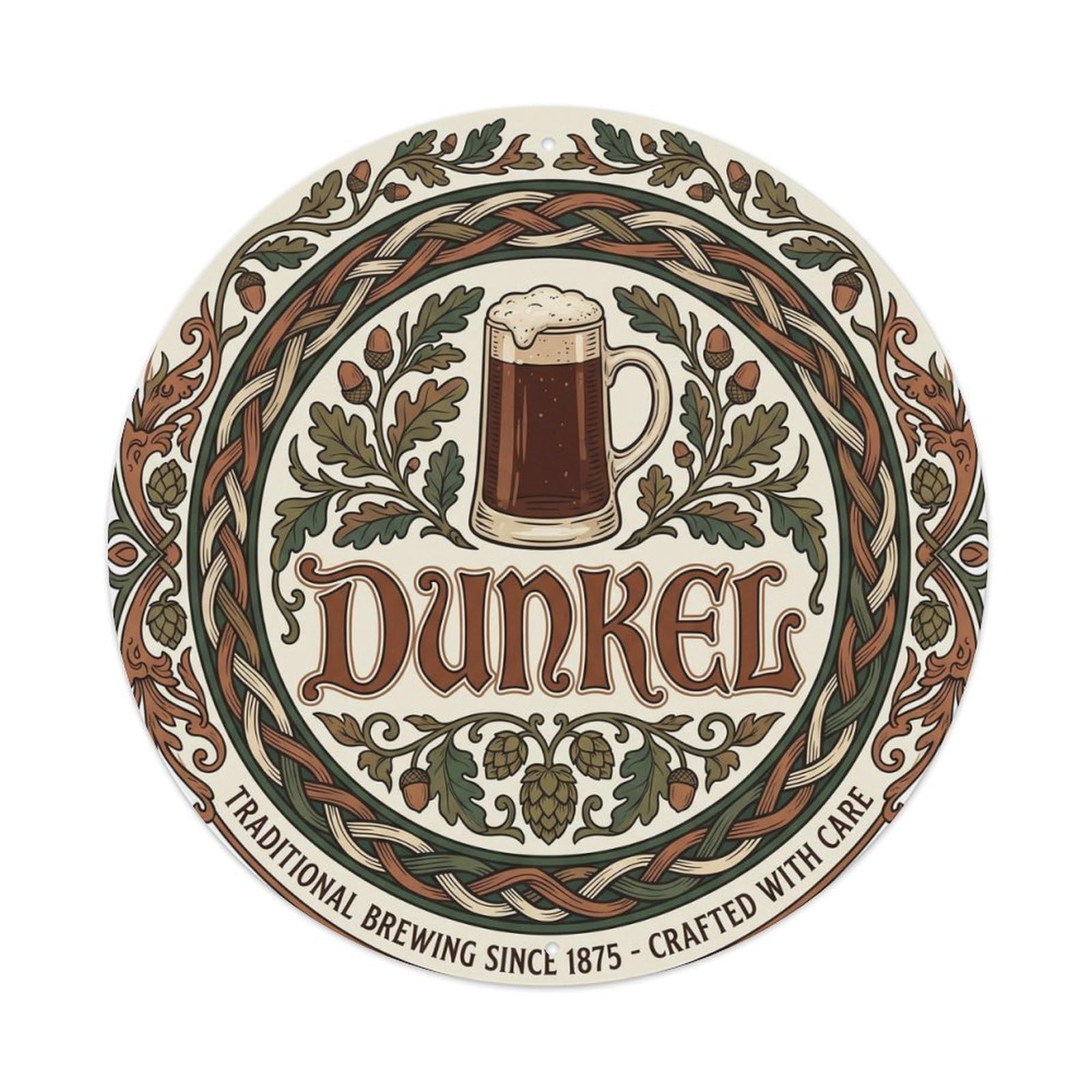 Retro Bavarian Munich Dunkel Lager Dark Beer Brew House Metal Tin Sign