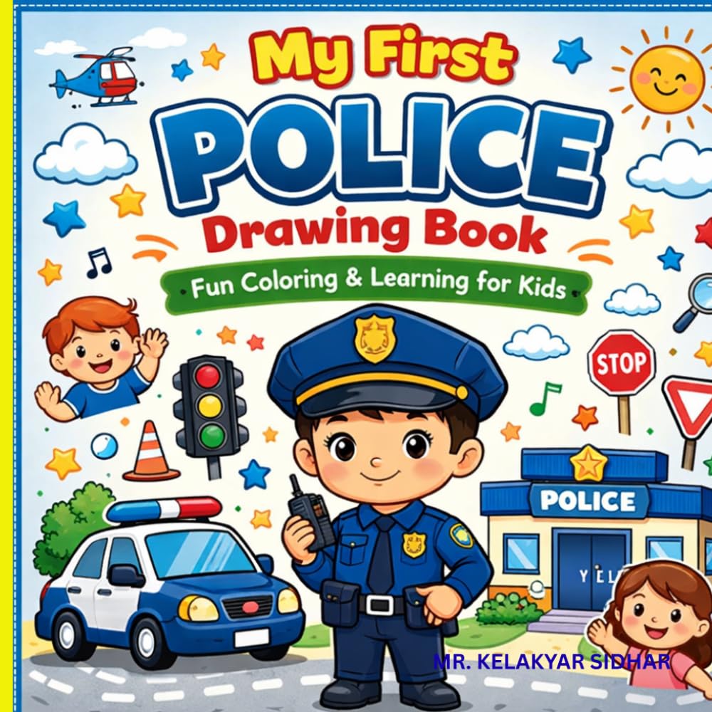 My First Police Drawing Book for Kids: Fun and Easy Coloring Pages of a Little Police Hero Helping, Protecting, and Learning Safety