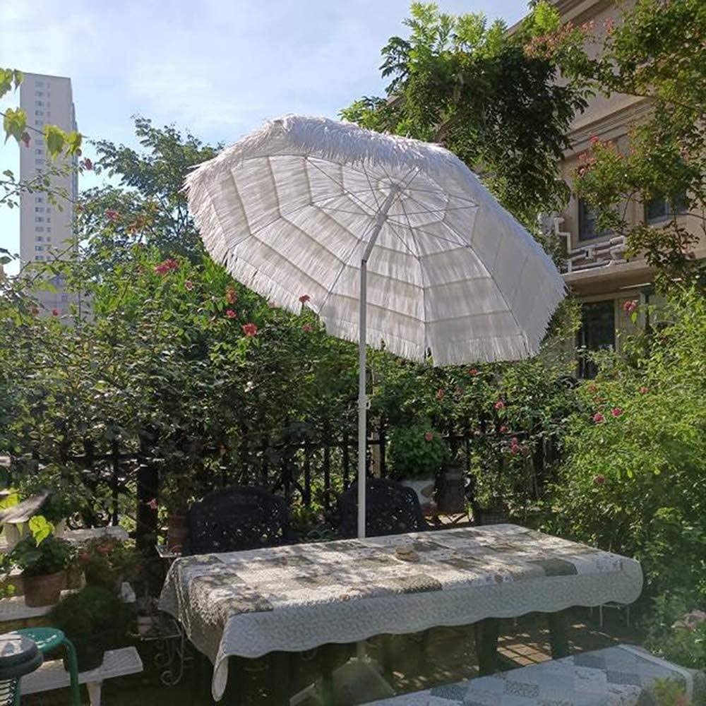 MRKU Gartensonnenschirme Stroh Outdoor Gartenterrasse Hawaiian Style Farbe Simulation Strohschirm Verwendet Für Strand Angeln-A