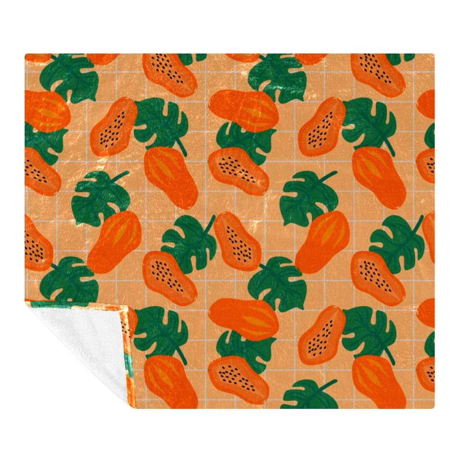 Couverture plaid en microfibre Papaya, l'accessoire douceur pour vos voyages et soirées canapé