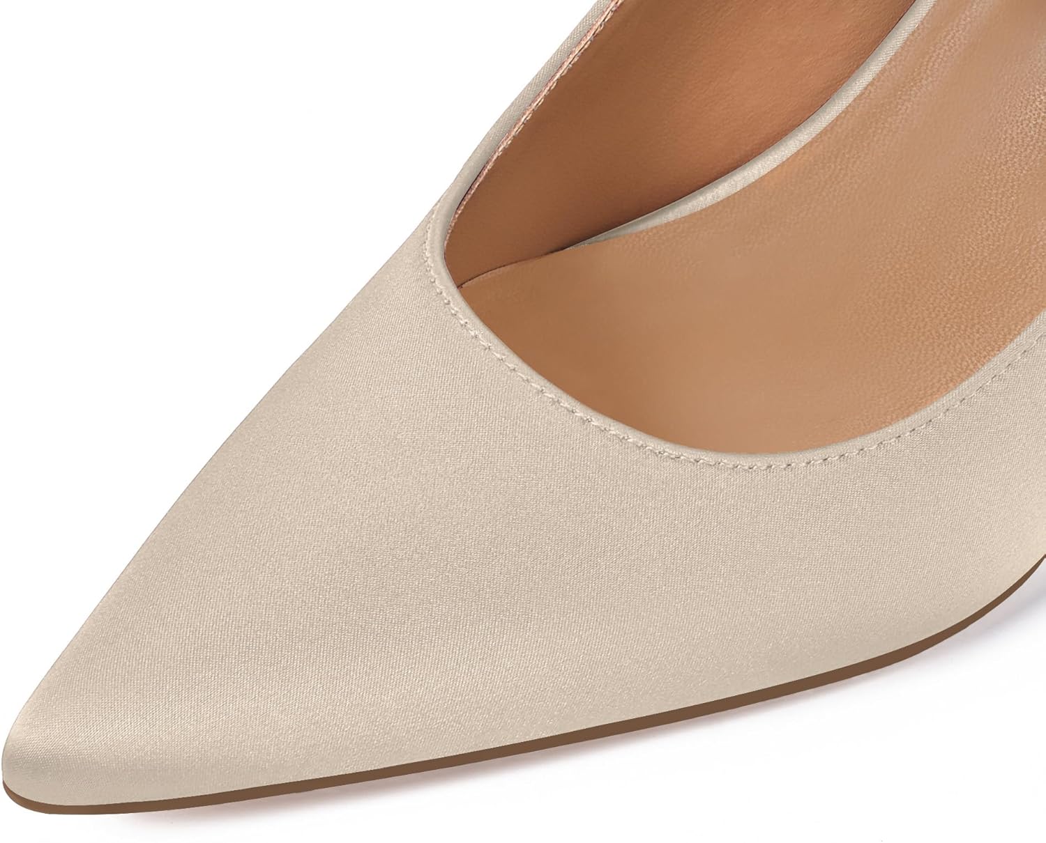 XINIUNIU Heeled Mules for Women Rhinestone Heels Pointed Toe Slip On 4 Inch Stiletto Closed Toe Sandals Dress Wedding Pump Shoes - Image 2