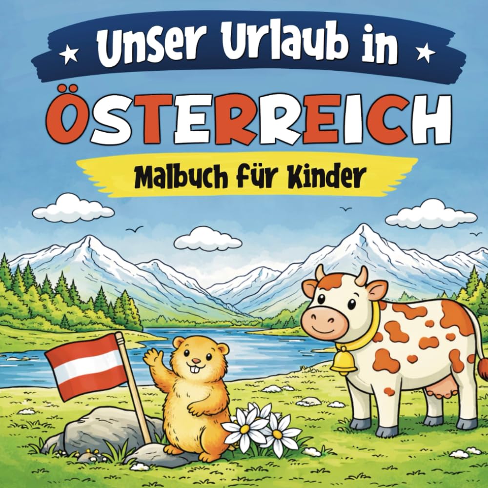Unser Urlaub in Österreich: Malbuch für Kinder