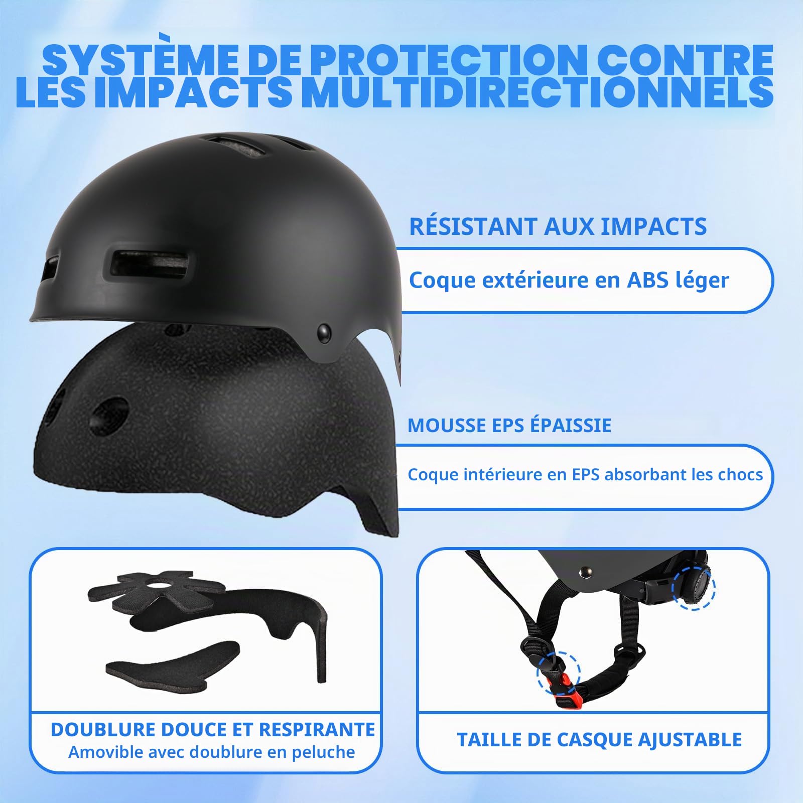 Casque Vélo pour Enfants Filles Garçons Adolescents et Adultes, Réglables Casques de Protection pour Enfants pour Le Multi-Sports Cyclisme Skateboard Patinage Trottinette