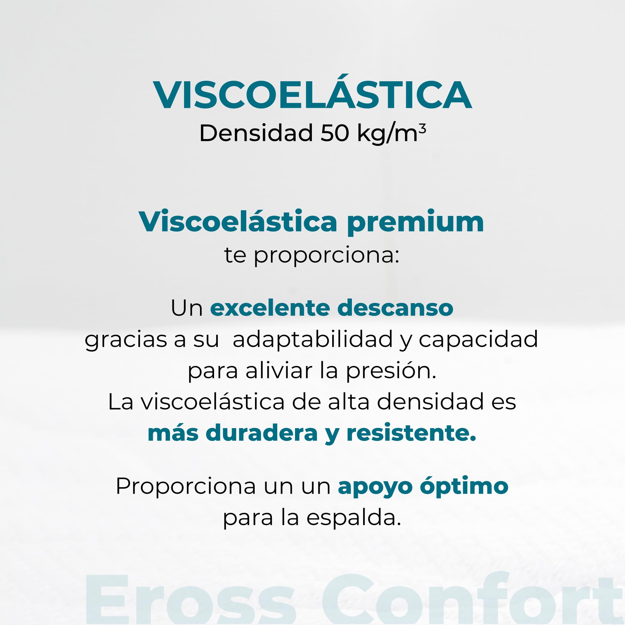 Topper 135x190 Núcleo 100% Viscoelástica Premium. Desenfundable, Cremallera Oculta y Lavable. Sobrecolchon Hipoalergénico y Transpirable. Fabricación Propia. Altura 5 cm.