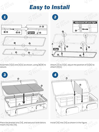 Miniatura 6 de JOYTUTUS Organizador de caja de carga para camioneta, bolsa de carga para caja de camión, organizador de almacenamiento, accesorios para