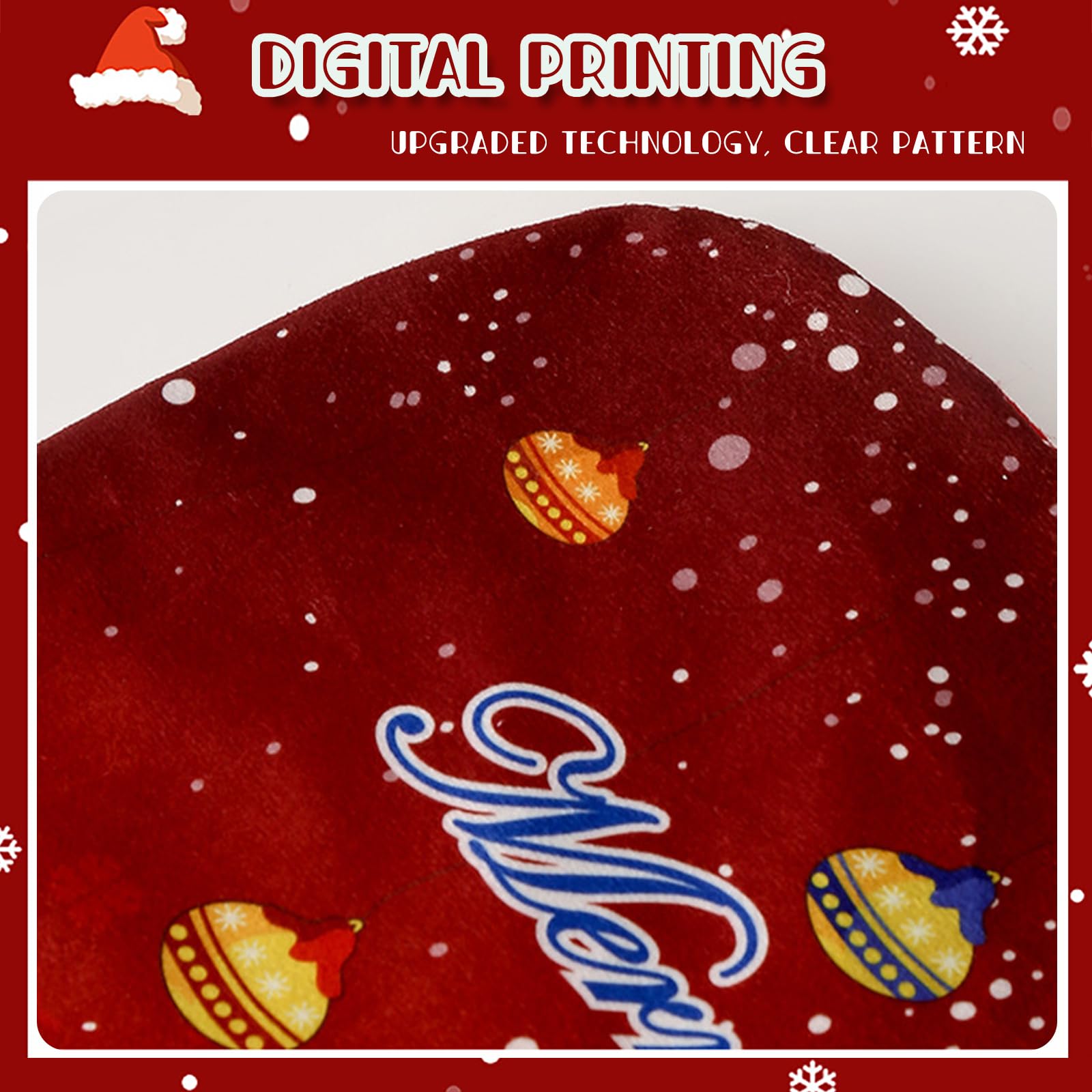 Juego de 4 fundas decorativas navideñas para sillas de comedor, para uso en interiores, perfectas para decoración de comedor
