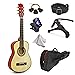 30" Wood Guitar with Case and Accessories for Kids/Girls/Boys/Beginners (Natural)