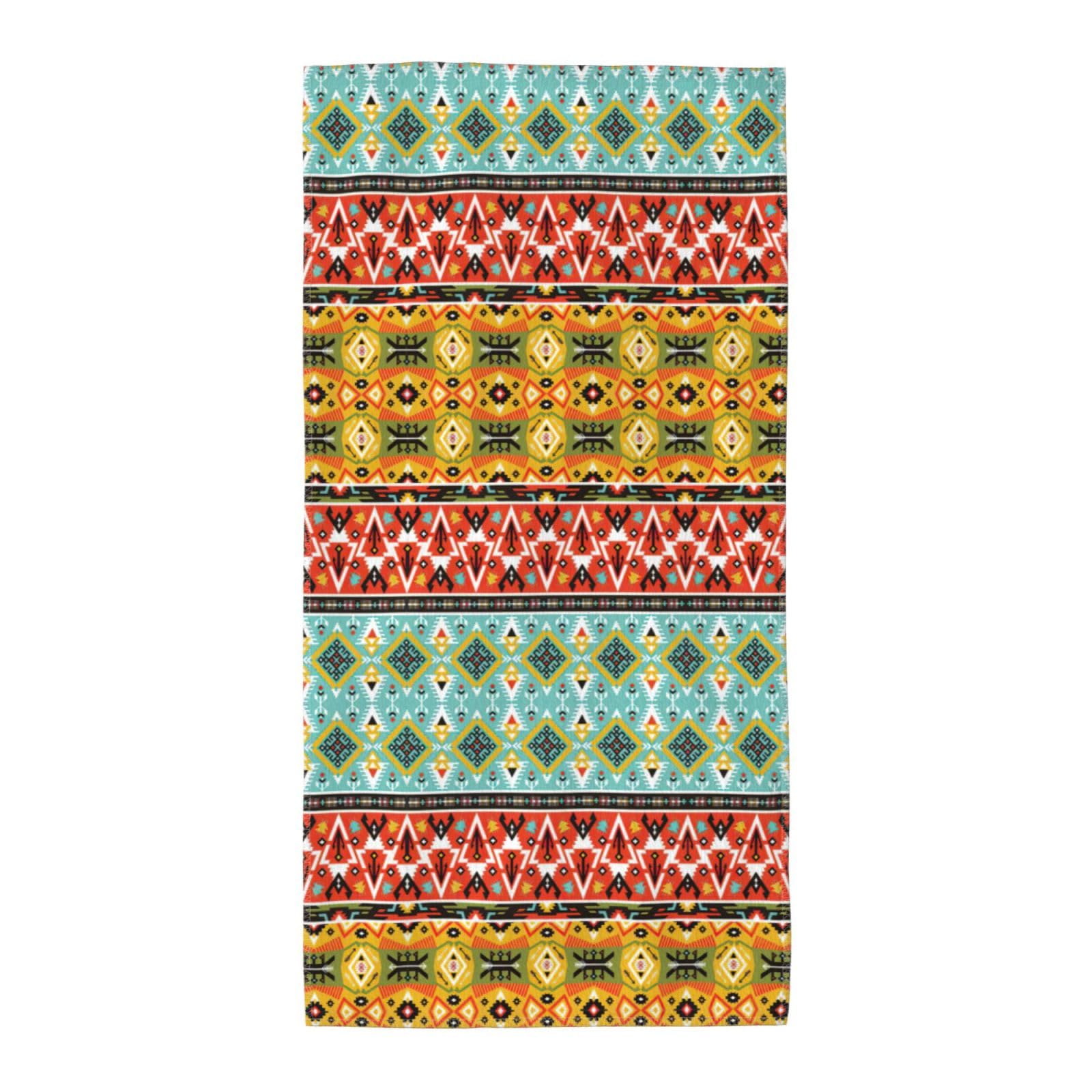 SDEGTHO Bohemian Feather Fashion Printed Bath Towel High Water Absorption For Hiking Trip