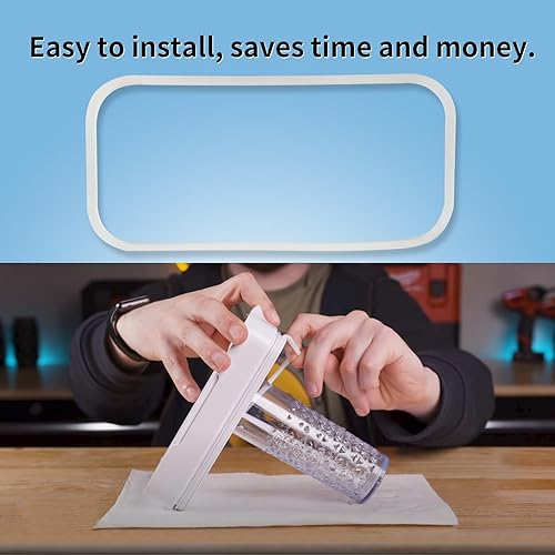 Miniatura 5 de Anillo de sellado compatible con el depósito de agua del refrigerador Samsung DA97-17395A (blanco)