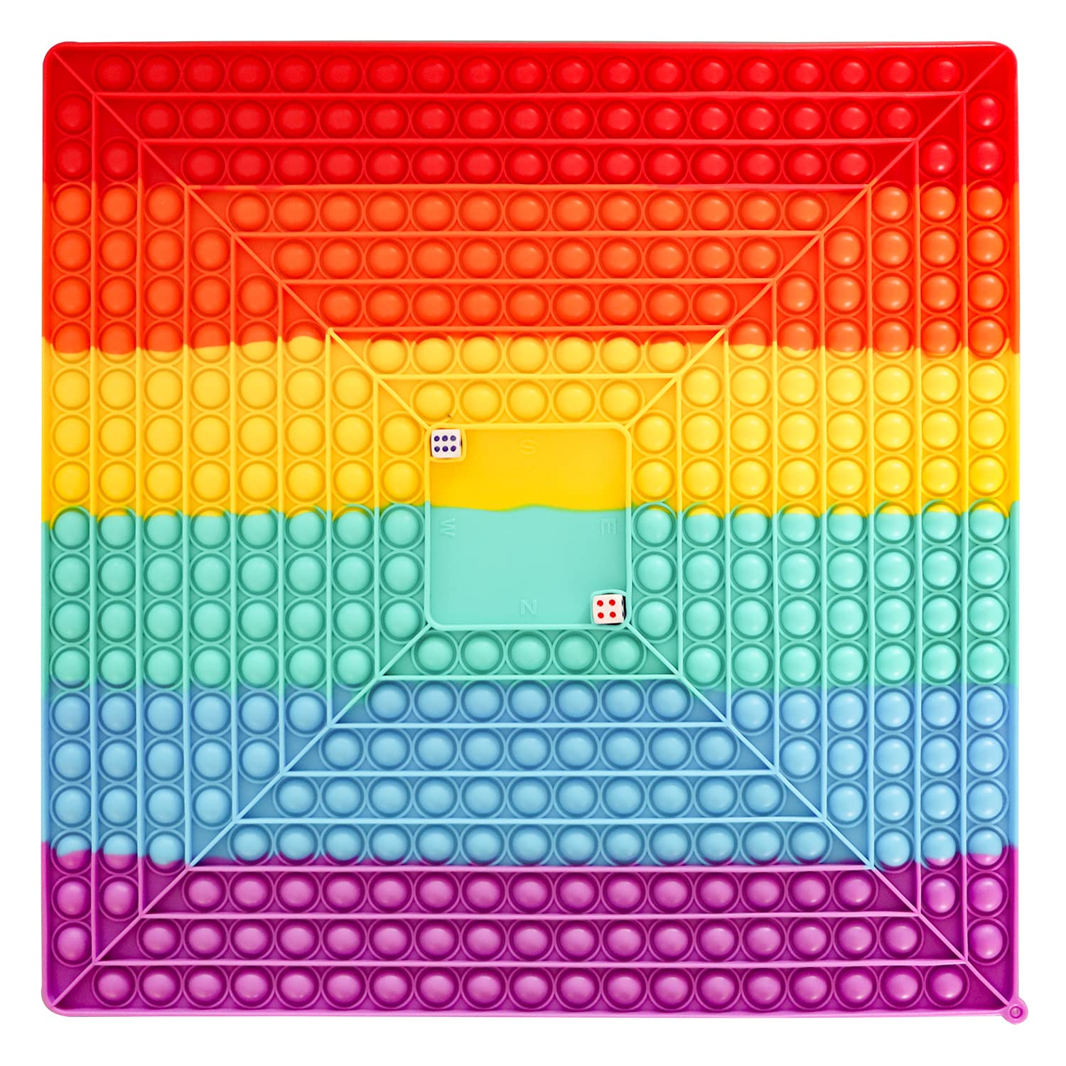 ABEIER Big Pop it Game Fidget, Rainbow Jumbo pop it Game Board, Dual Player Huge pop it Rainbow Chess Board Push Bubble Fidget Toy, Pop it Game Board for Office, Party Games,School.