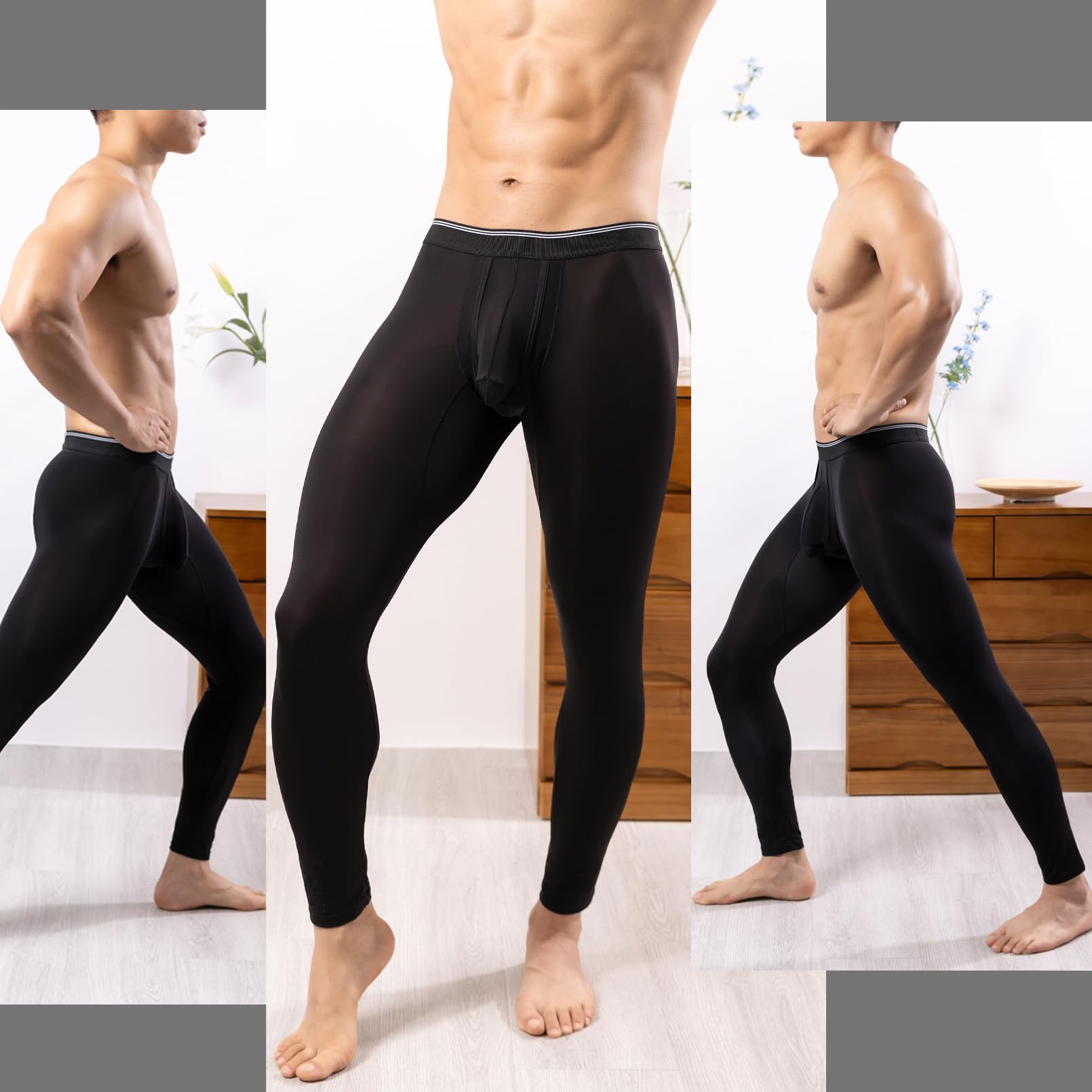 Pantalon de compression pour homme, long, legging, pantalon de course, respirant, sous-vêtement fonctionnel, collant double poche, sous-vêtement éléphant