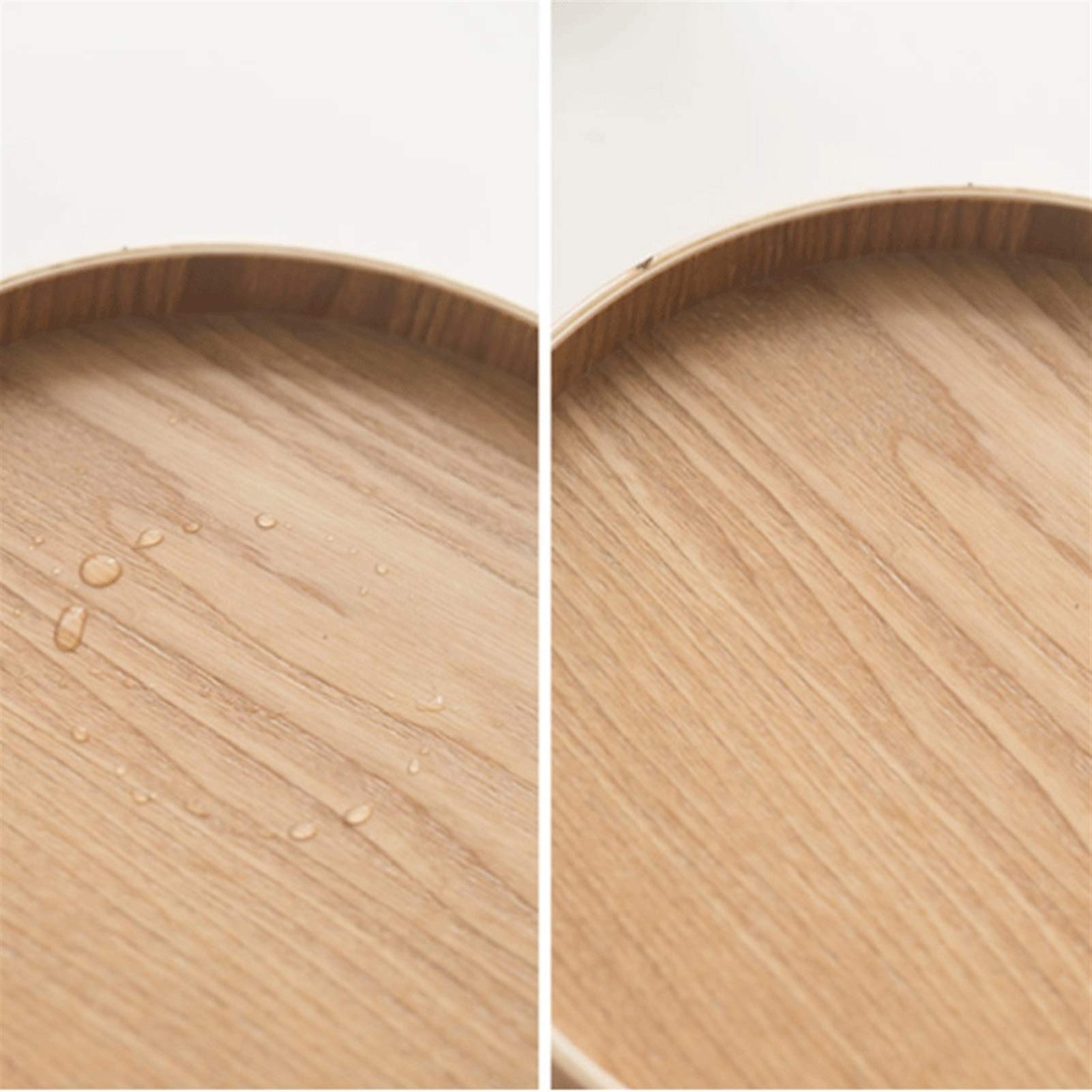 Piatto In Legno Solido Elegant Rotondo - Finitura Lucida, Multiuso, Per Colazione, Cena, Snack - Foto 3