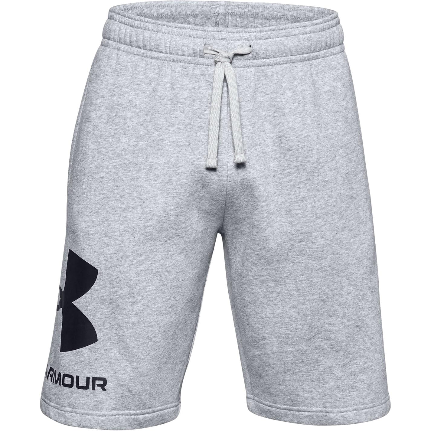 Under Armour Rival Fleece Shorts - Mod Gray Light Heather,White - LG