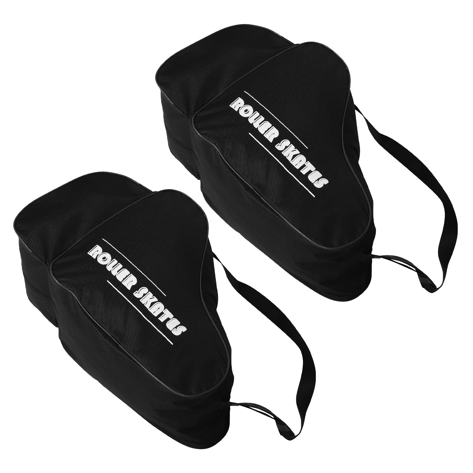 Borsa per Pattini a Rotelle e Ghiaccio 2 Pezzi Zaino Porta Scarpe da Pattinaggio Tracolla Imbottita Organizer Multiscomparto Resistente Agli Urti per Adulti e Trasporto