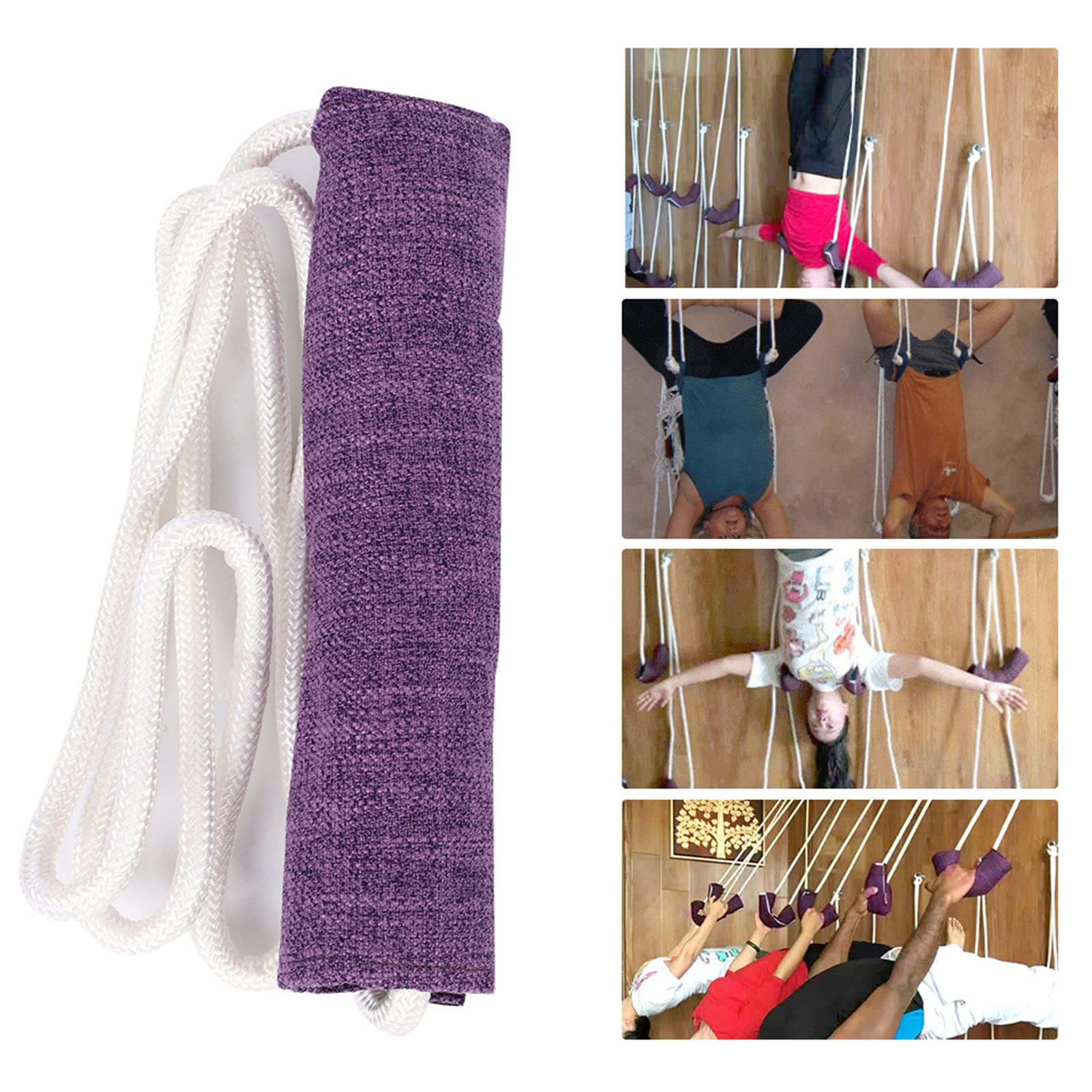 Yoga-Wandseil, Yoga-Seil, Yoga-Trainings-Wandseil mit 13 mm Hilfsmitteln, Werkzeugzubehör für den Innen- und Außenbereich