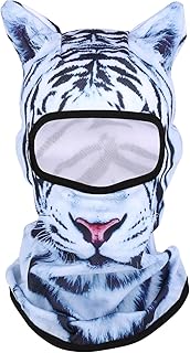 Tiger Ski Balaclava Mask with Ears, 3D Funny Animal Shiesty Mask for Raves Music Festivals Skiing Outdoor Activities Halloween Party Supplies
