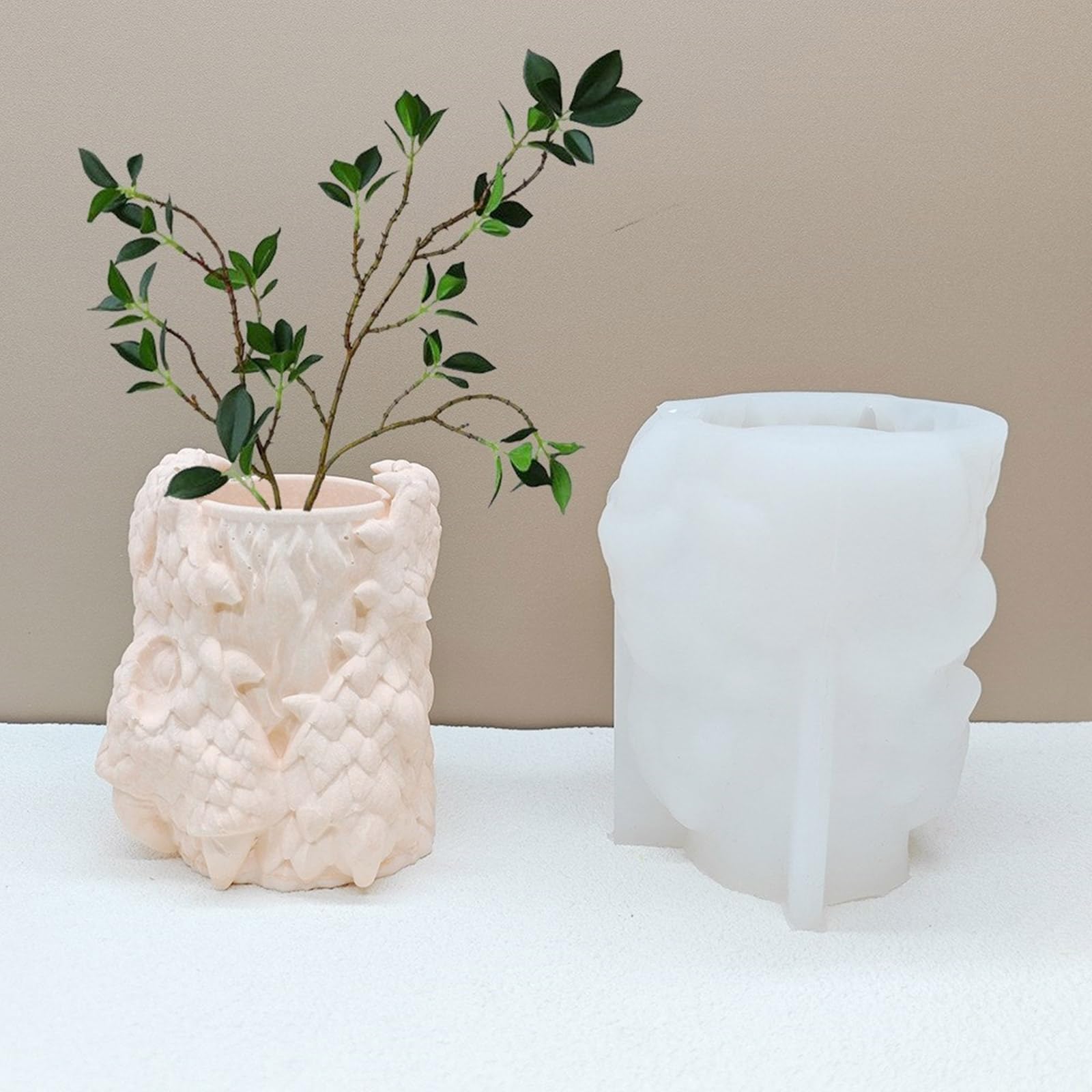 Molde de silicona para macetas, moldes de silicona para jarrones, moldes de resina epoxi de hormigón, adecuados para jarrones de flores de hormigón