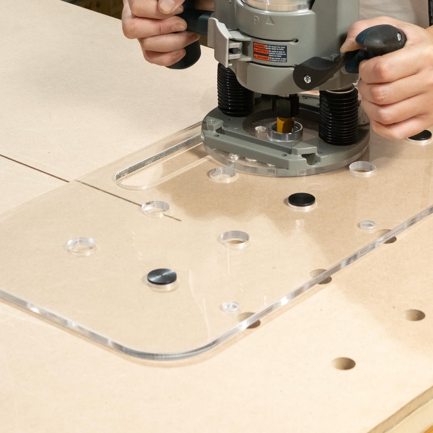 POWERTEC Adjustable Box Joints Jig for Table Saws and Router Tables, Table Saw Accessories for Wooden Box Making and Other Woodworking Projects (71759)