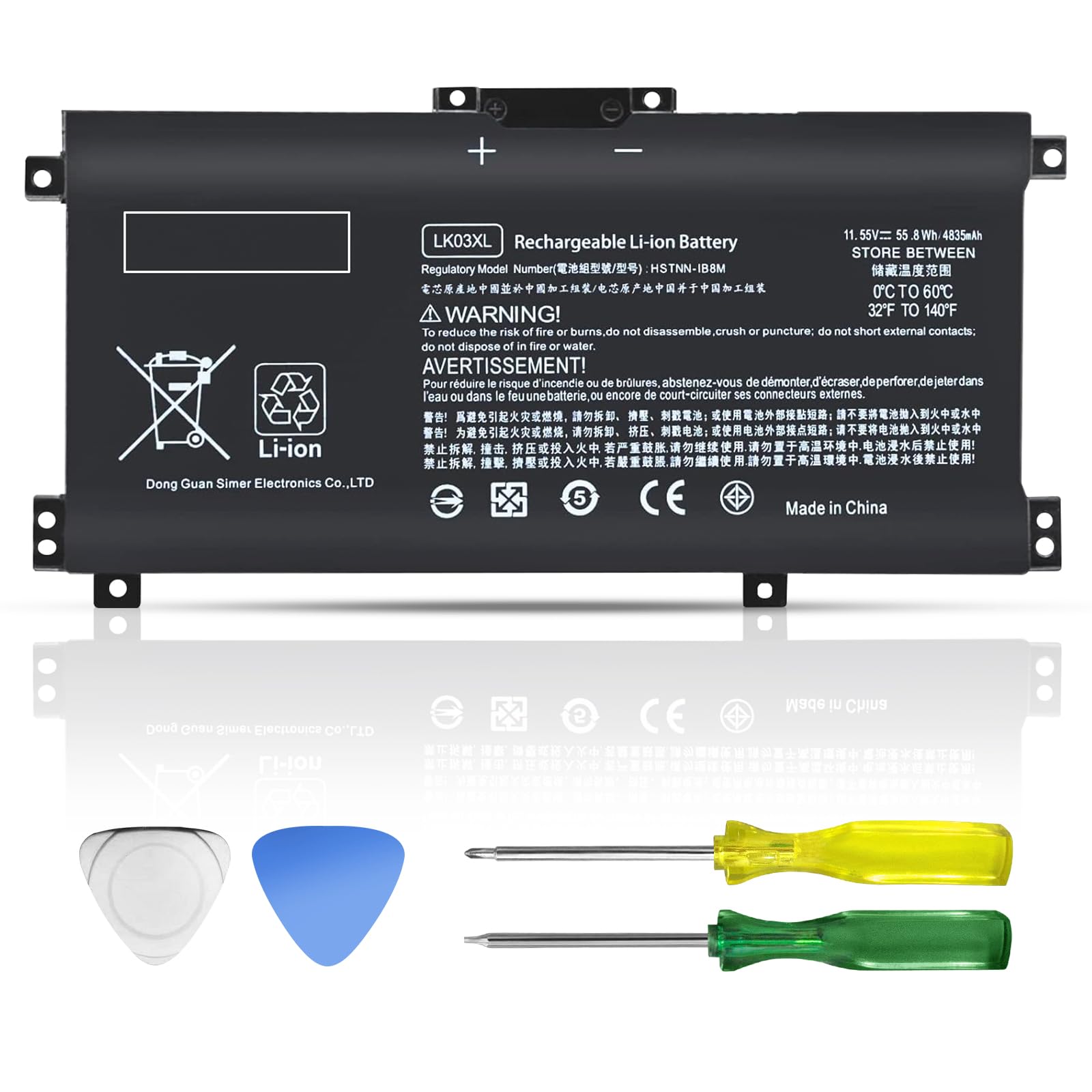 LK03XL Battery Replacement for HP Envy X360 Battery Envy 15m-cn0012dx 15m-bp 15m-cn 15-cp 15-cn 15m-cp 17m-ae0 17-bw L09281-855 916814-855 916368-421 LKO3XL Spare 55.8 WH