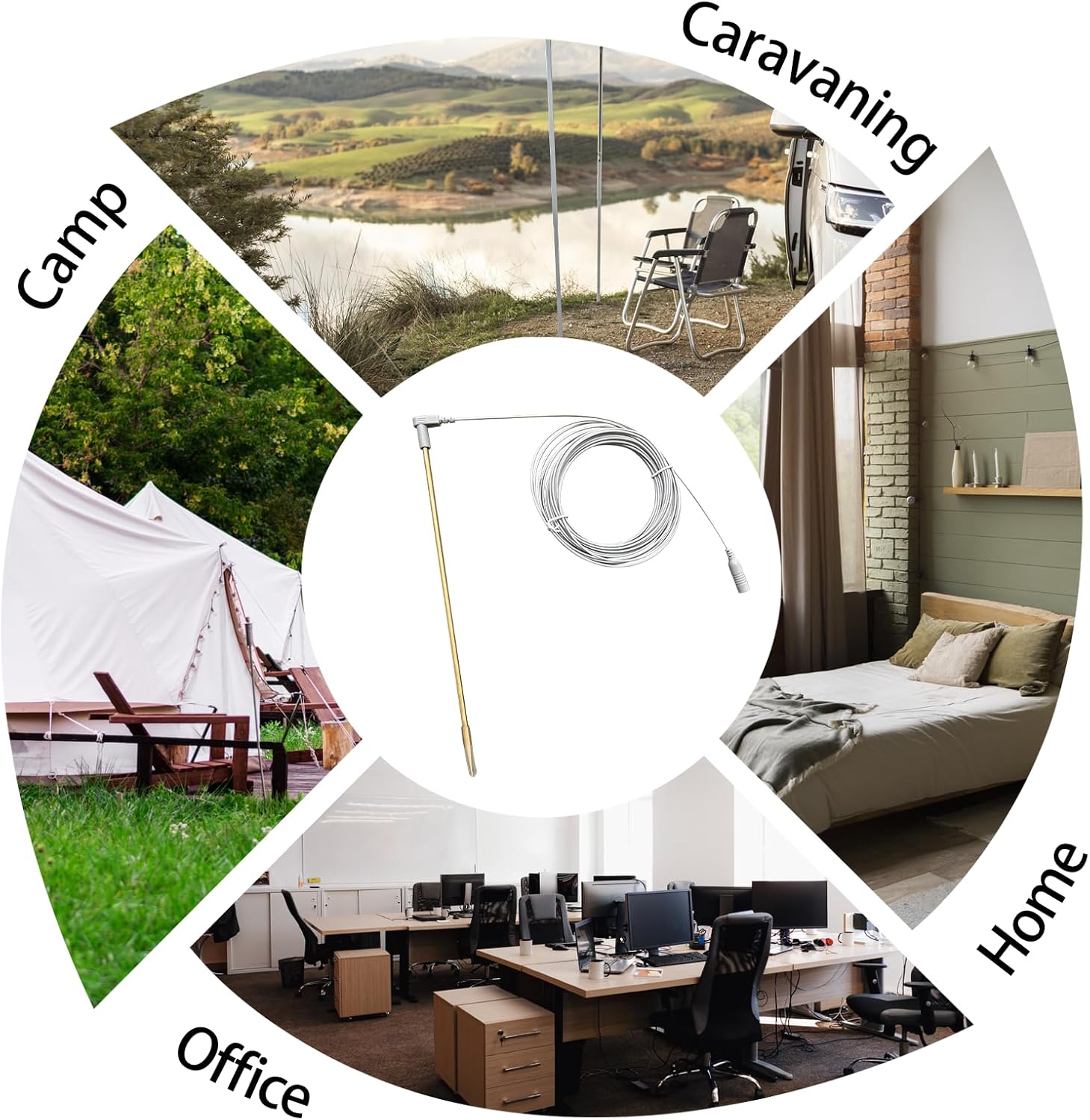 Grounding Rod, Portable Ground Rod with 40ft Grounding Wire Reconnect with the Earth, Great to Use with Grounding Sheet, Mat, Pillowcase, Pad
