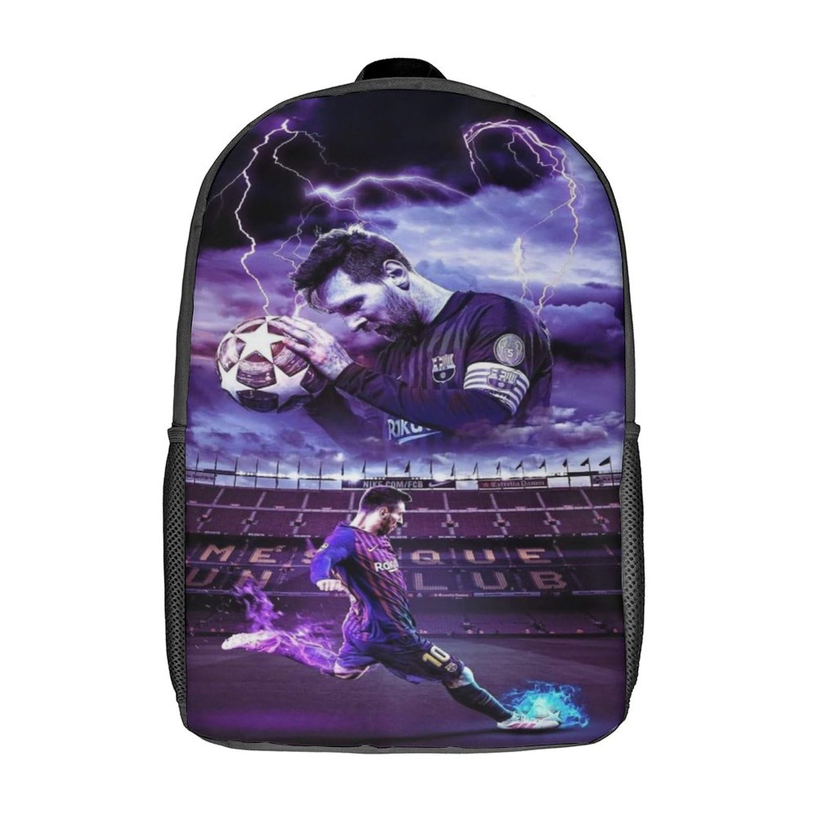 Yjyxbb Messi Mochilas Para Niños Niñas Mochilas De Escuela Secundaria Jugador de fútbol Mochila Para Junior Elementary Mochila 17pulgada