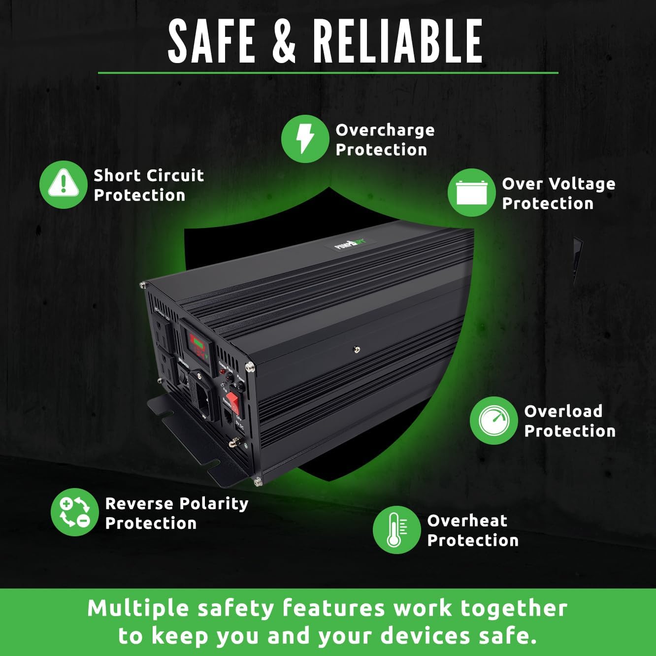 PumpSpy Sistema de respaldo de batería de bomba de sumidero de 2000 W