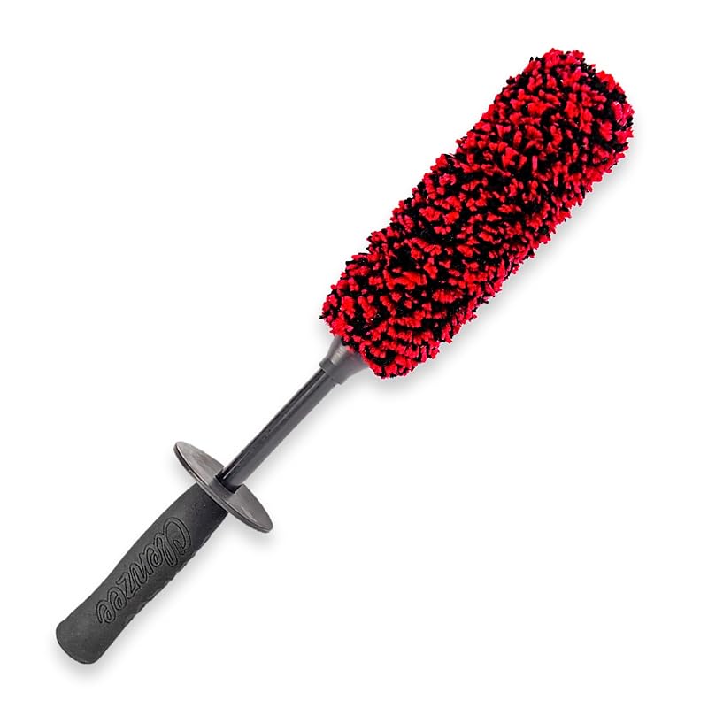 Escova para Limpeza de Rodas e Aros em Microfibra com Cabo Longo Clenzee 38,1 cm