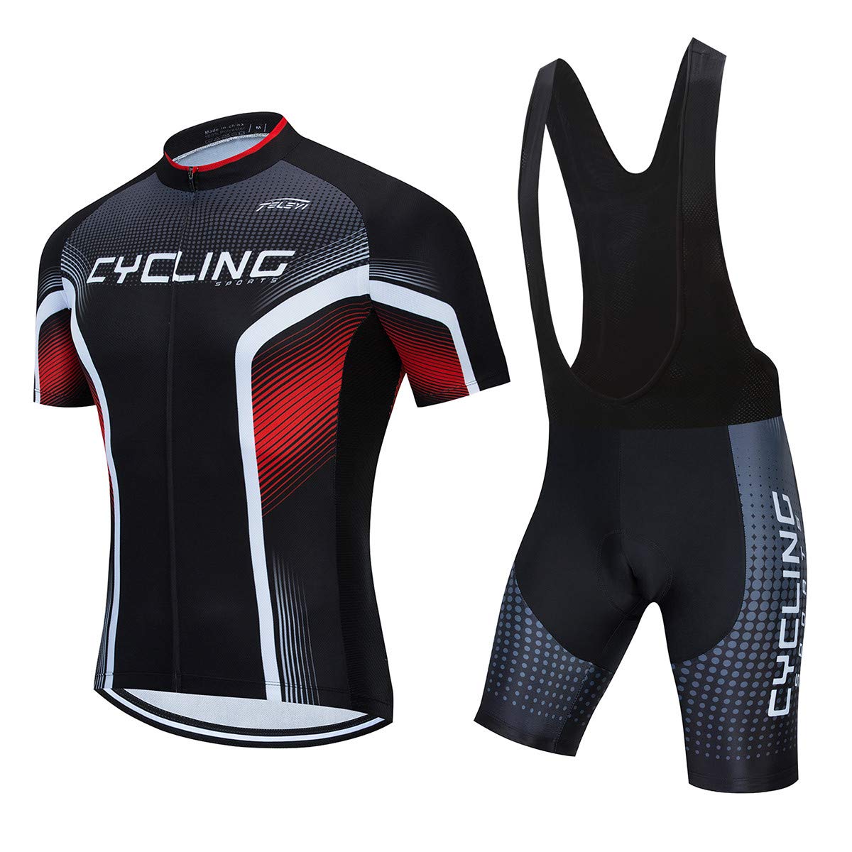 Men's Cycling Jersey Set, Summer Boys Bib Shorts Suits Mountain Bike Cycling Clothing Set Biking Riding Jerseys Breathable…